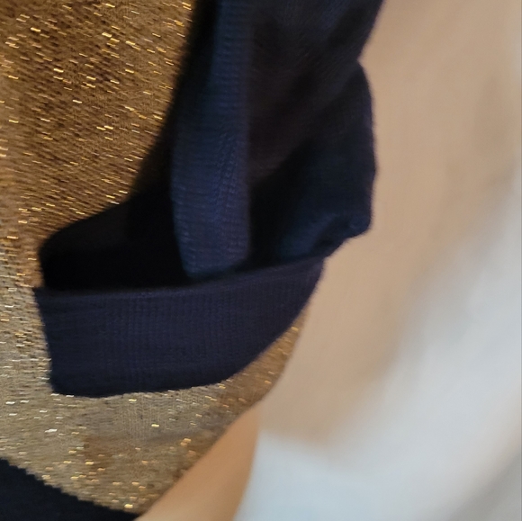 Vintage Outlander Collection Navy Blue Gold Knit C - Picture 6 of 15